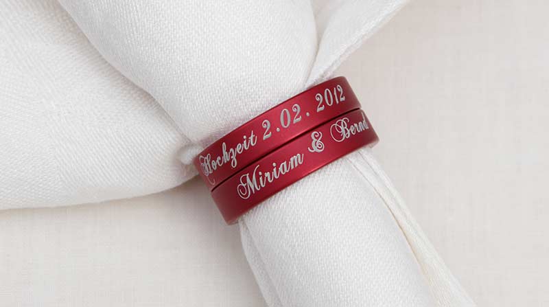 Napkin rings and Engraving